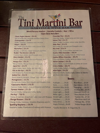 Lounge «The Tini Martini Bar», reviews and photos, 24 Avenida Menendez, St Augustine, FL 32084, USA