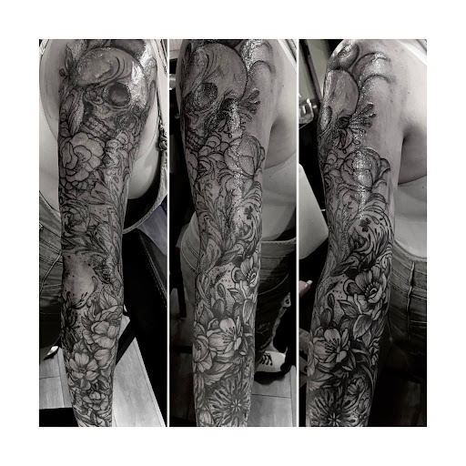 Explore aztec mayan tattoo ideas, creative tattoo ideas in Omaha, available at Villains Black