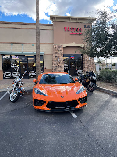 Explore grim reaper sleeve tattoo ideas, creative tattoo ideas in Mesa, available at The Tattoo Lounge