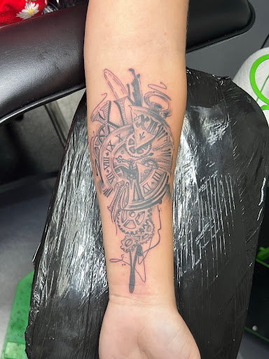 Explore american flag forearm tattoo ideas, creative tattoo ideas in Meridian, available at Creative Pain Tattoo Studio