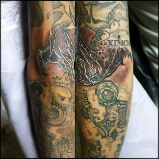 Explore basketball tattoo ideas leg, creative tattoo ideas in Schenectady, available at Pure Ink Fury
