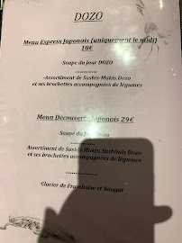 Dozo à Mérignac menu