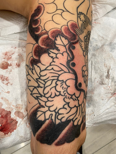 Explore forearm name tattoo ideas, creative tattoo ideas in Dallas, available at Carl Hallowell, Horisho