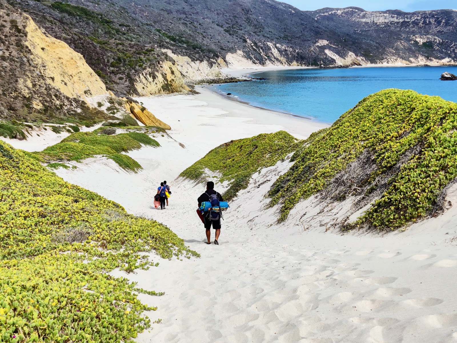 Foto av San Miguel Island med ljus sand yta