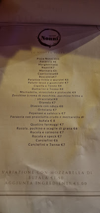Carte du Trattoria Pizzeria Nonní (Da Rocco) à Castro dei Volsci