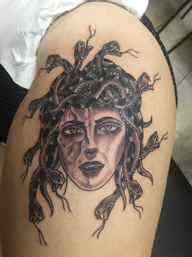 Explore samson tattoo ideas, creative tattoo ideas in Chandler, available at Classic Tattoo
