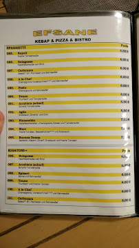 Efsane à Laupheim menu