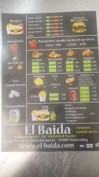 Restaurant El Baida à Tourcoing - menu / carte