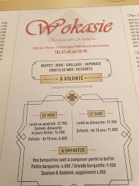 WokAsie à Boussy-Saint-Antoine menu