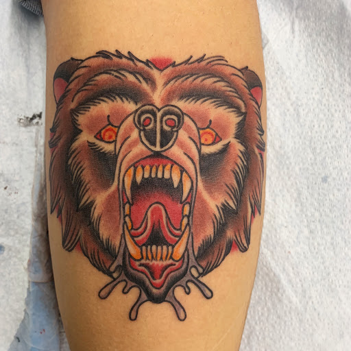 Explore english bulldog tattoo ideas, creative tattoo ideas in Twentynine Palms, available at Hilltop Tattoo Company