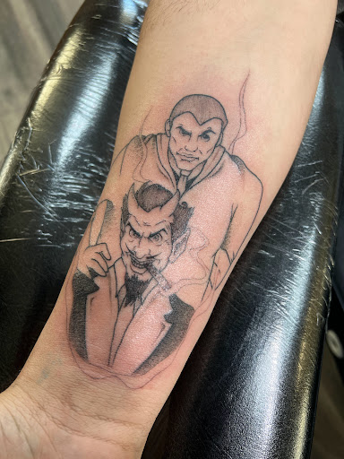 Explore halloween tattoo ideas for guys, creative tattoo ideas in Leola, available at Sweet Omens