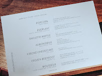 Menu du CODA Dessert Dining à Berlin