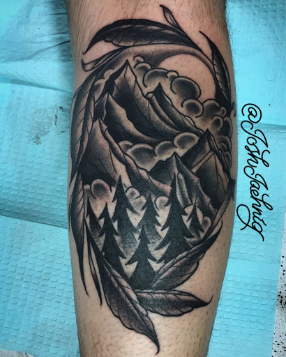 Explore pin up girl tattoo ideas, creative tattoo ideas in Houghton, available at Bramble & Stag Tattoo Parlour