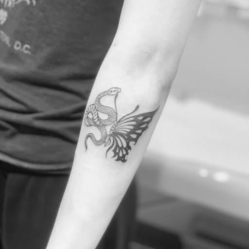 Explore ladies foot tattoo ideas, creative tattoo ideas in Fairfax, available at Pinky Inky Tattoo