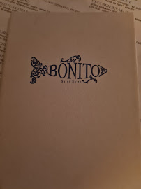 Restaurant français BONITO SAINT BARTH à Gustavia (le menu)