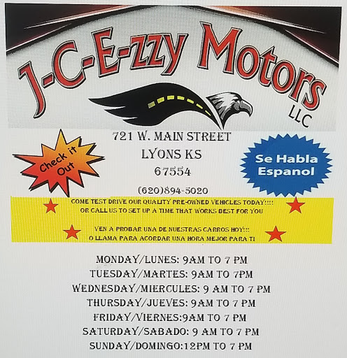 JCEzzy Motors LLC in Lyons, Kansas
