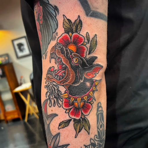 Explore female half sleeve tattoo ideas, creative tattoo ideas in Ankeny, available at All Day Tattoo and Art Studio