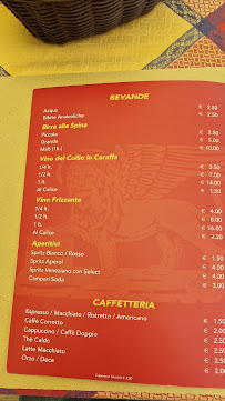 Restaurant Locanda con cucina La Serenissima à Barcis (le menu)