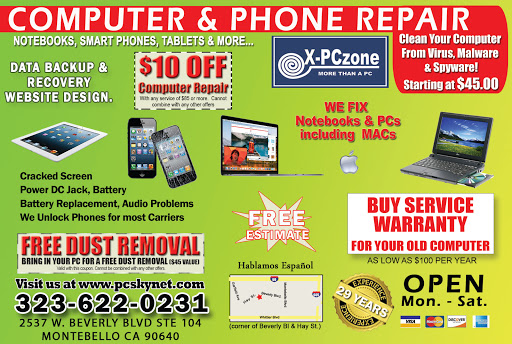 Computer Repair Service «X-PCzone Computer and Phone Repair», reviews and photos, 2537 W Beverly Blvd #104, Montebello, CA 90640, USA