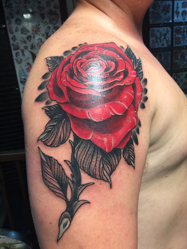 Explore chest arm tattoo ideas, creative tattoo ideas in Bakersfield, available at Naked Als Tattoos & Piercing