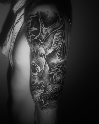 Explore spongebob and patrick tattoo ideas, creative tattoo ideas in Hutto, available at Upside Tattoo