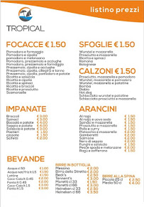 Tropical à Pozzallo carte