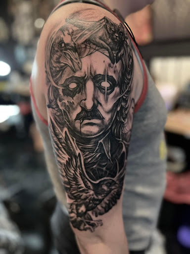 Explore middle of boob tattoo ideas, creative tattoo ideas in Melbourne, available at Bonnie n Clyde Tattoo Studio