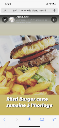 Hamburger du Restaurant français L'Horloge à Le Blanc-Mesnil - n°2