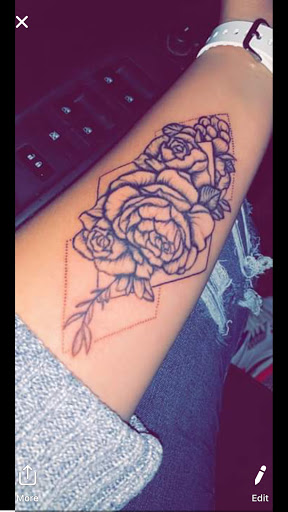 Explore skull and rose tattoo ideas, creative tattoo ideas in Centre, available at Leftys