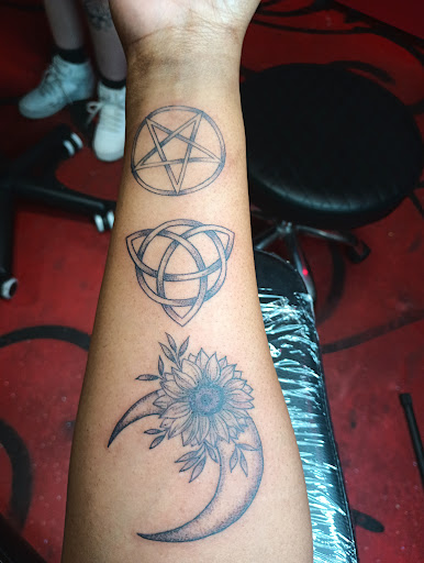Explore triquetra tattoo ideas, creative tattoo ideas in Stuart, available at Kenny Tats Inkcorporated