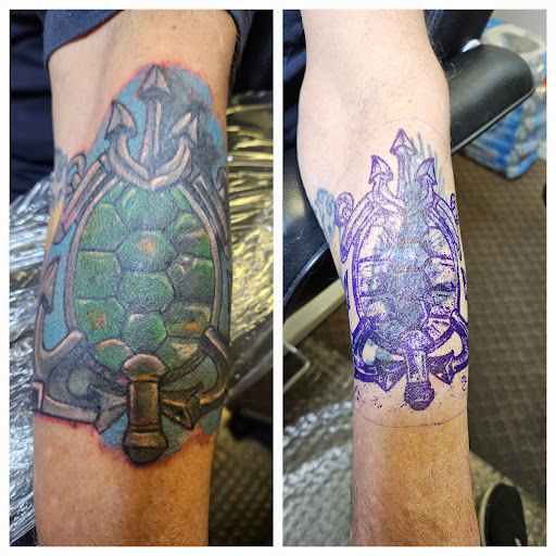 Explore ouija tattoo ideas, creative tattoo ideas in Angola, available at Hoodlum Ink