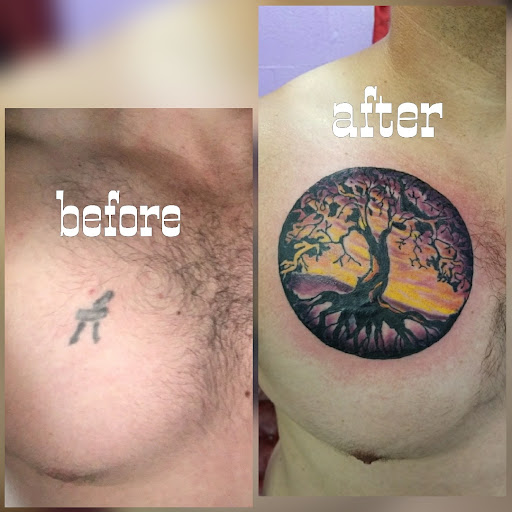 Explore simple fish tattoo ideas, creative tattoo ideas in Vinton, available at Cherry Bomb Tattoo and piercing