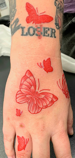 Explore stick and poke tattoo ideas, creative tattoo ideas in San Jose, available at Marks of Art Tattoo