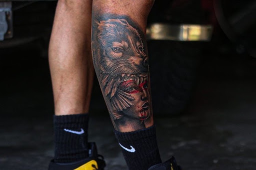 Explore tattoo ideas for women's legs, creative tattoo ideas in Houston, available at RS3 Studios