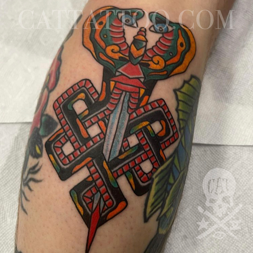 Explore bass tattoos ideas, creative tattoo ideas in Addison, available at Cat Tattoo