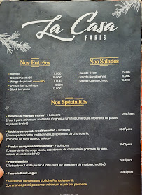 Restaurant halal La Casa Paris à Paris (la carte)