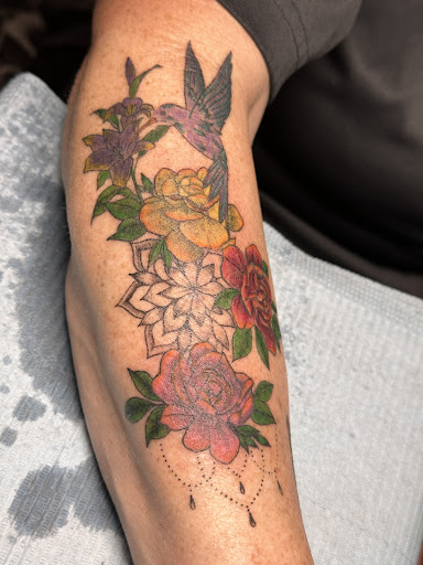 Explore golden retriever tattoo ideas, creative tattoo ideas in Butte, available at Reverie Tattoo LLC