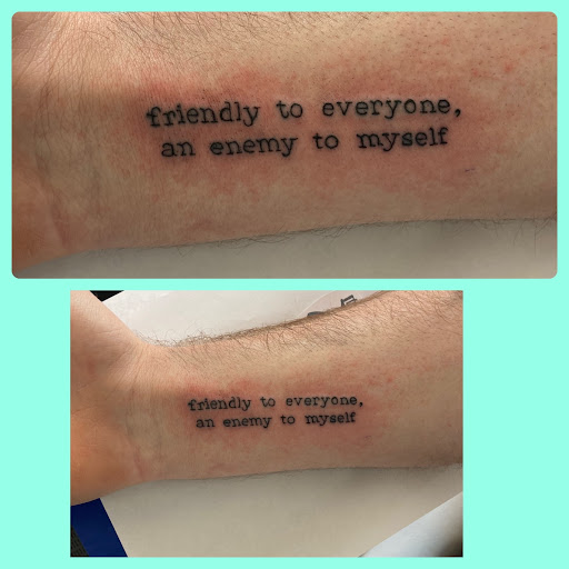 Explore post malone tattoo ideas lyrics, creative tattoo ideas in Bloomsburg, available at Tuccis Tattoo & Piercings Studio