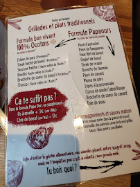 Papa Ours à Narbonne menu