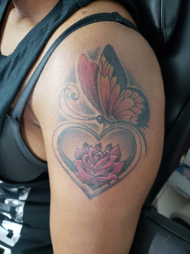 Explore chest tattoo ideas cover up, creative tattoo ideas in Warren, available at Dark Horse Tattoo Co. LLC.