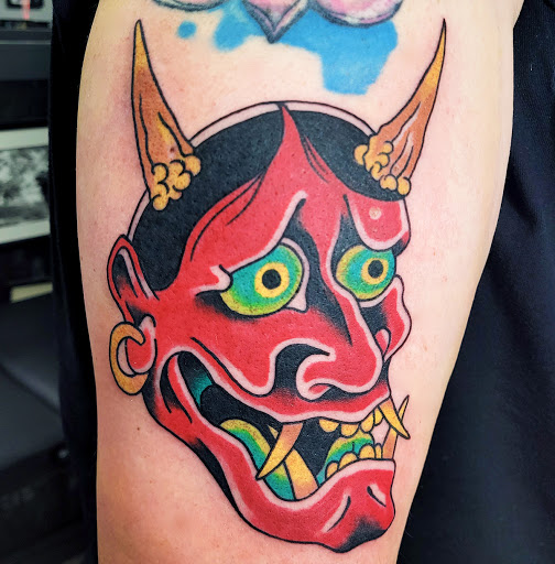 Explore black tattoo ideas for men, creative tattoo ideas in Nashville, available at Titan Tattoo