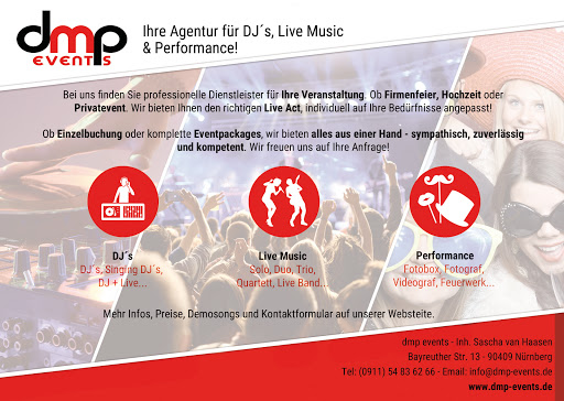 dmp events - Deine Agentur für DJ´s, Live Music & Performance