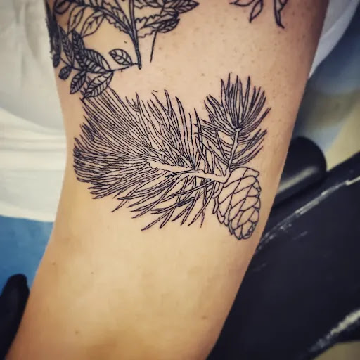 Explore upper sleeve tattoo ideas, creative tattoo ideas in Spokane, available at Mystery Ink Tattoo