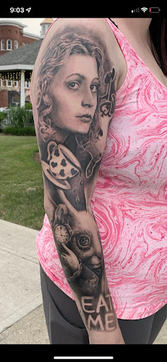 Explore tattoo ideas for women thigh, creative tattoo ideas in Cambridge City, available at Alien Earth Tattoo Studio LLC