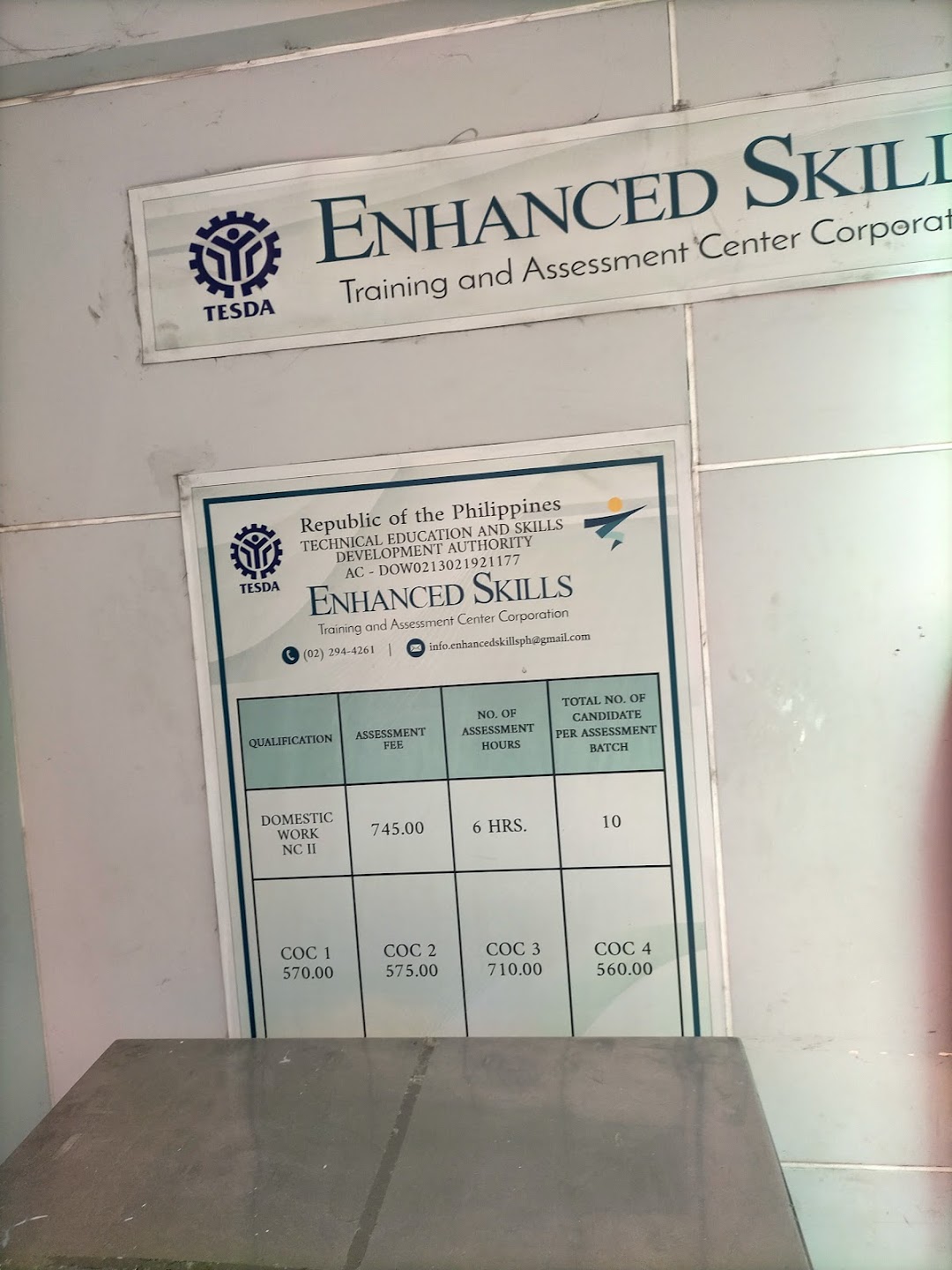 Enhanced Skills Training and Assessment Center Corporation