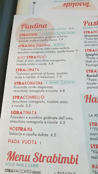 Restauration rapide Strampalato Beach à Rimini (le menu)