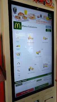Restauration rapide McDonald's à Milan (le menu)