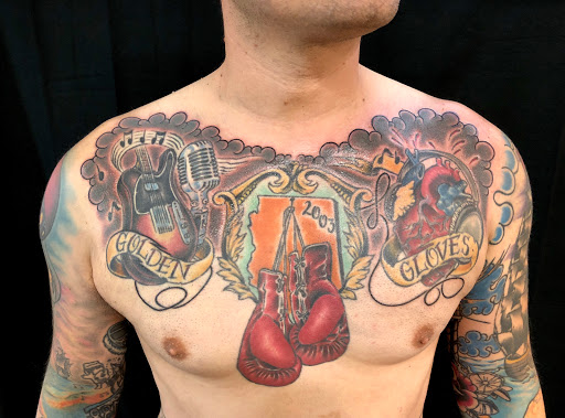 Explore leg flower tattoo ideas, creative tattoo ideas in Peoria, available at Iron Key Tattoo Studio Inc.