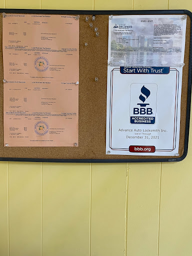 Locksmith «Advance Auto Locksmith», reviews and photos, 1218 Alden Rd, Orlando, FL 32803, USA