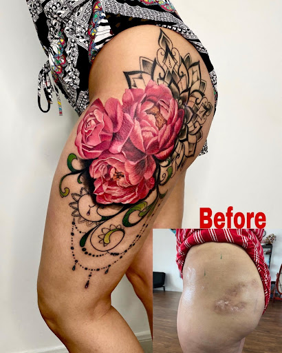 Explore daughters name tattoo ideas, creative tattoo ideas in Katy, available at Family Tattoo Studio